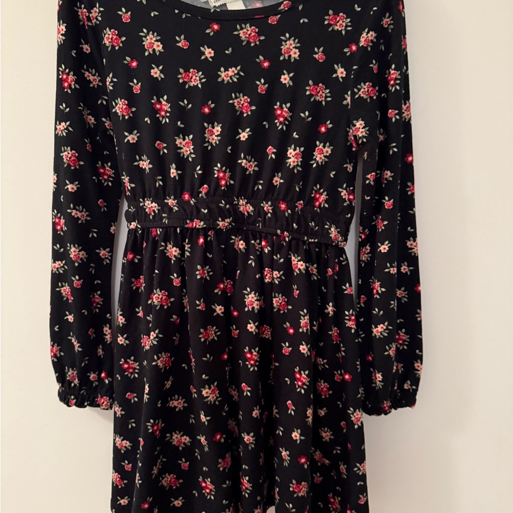 Derek Heart Black Floral Kids Dress